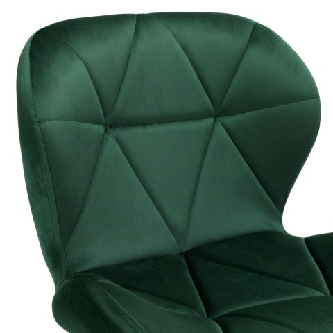 Hoker barowy GORDON chromowane ciemnozielone Velvet