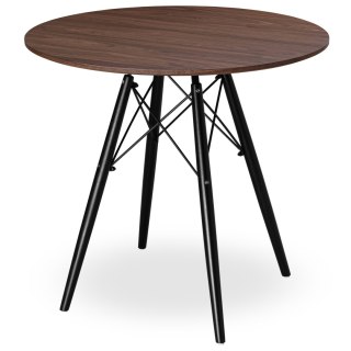 Stolik okrągły PARIS BLACK DTW 80 cm jesion