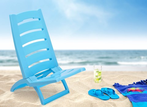 Krzesło plażowe TIRRENO niebieskie