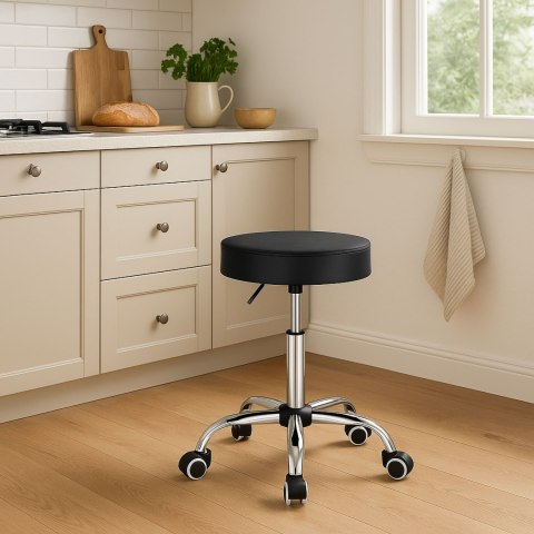 Taboret fryzjerski kosmetyczny TULSA czarny