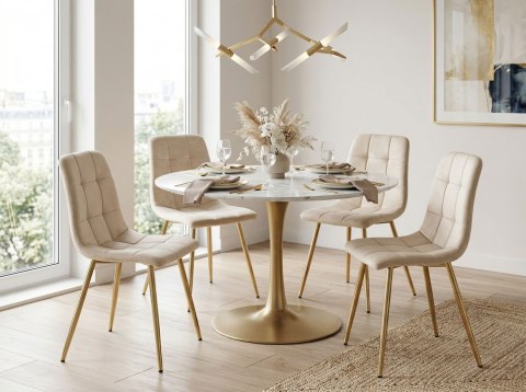 Krzesło DENVER Velvet Gold Beżowe