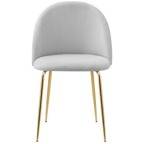 Krzesło welurowe Fargo Gold Velvet szare