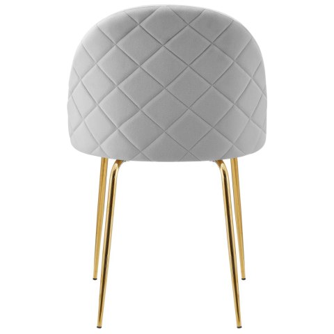 Krzesło welurowe Fargo Gold Velvet szare