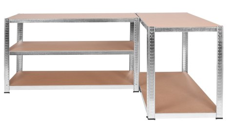 Regał stalowy magazynowy 200kg 5 poziomów 205x120x45 cm ocynkowany