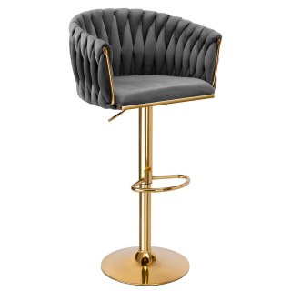 Hoker barowy Cofton Gold grafitowy Velvet