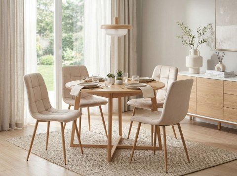 Krzesło welurowe MONTANA VELVET beżowe
