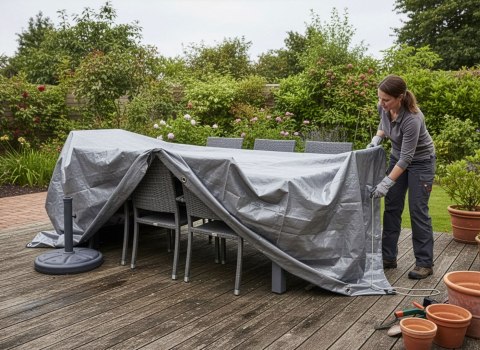 Plandeka 3x4m srebrna GRENTO 120GSM
