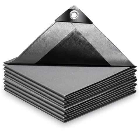 Plandeka 4x8m srebrna GRENTO 260GSM