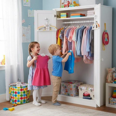 Wieszaki dziecięce KIDSI komplet 10 sztuk wielokolorowe