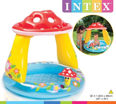 Dmuchany basen brodzik dla dzieci w kształcie muchomorka INTEX 57114