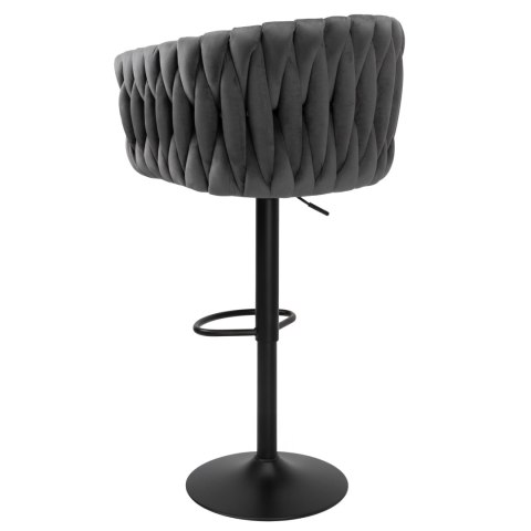 Hoker barowy Cofton Black grafitowy Velvet