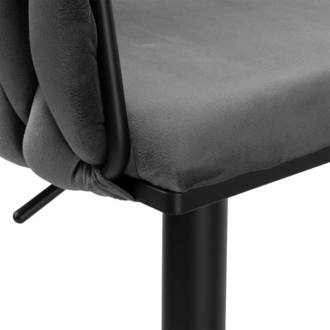 Hoker barowy Cofton Black grafitowy Velvet