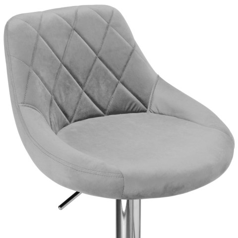 Hoker barowy Cydro chromowane szare Velvet
