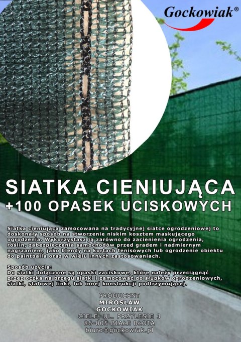 Siatka cieniująca maskująca 135g 1,5X25 m zielona