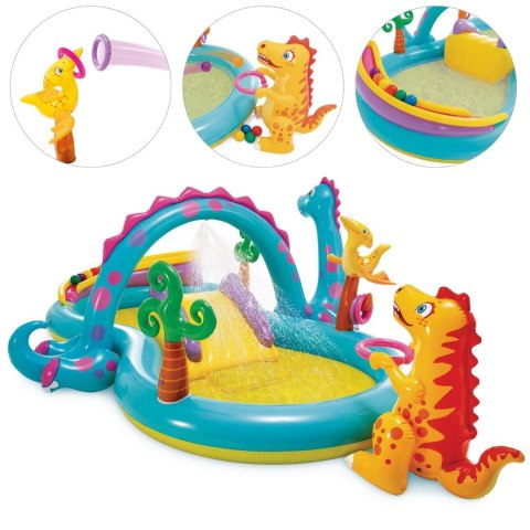 Wodny plac zabaw Dinoland zjeżdżalnia INTEX 57135