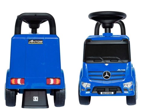 Mercedes - Benz Antos jeździk odpychacz TRUCK z funkcjami dźwiękowymi i świetlnymi - niebieski