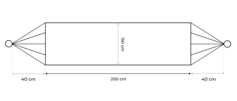 Dwuosobowy hamak ogrodowy bujak huśtawka leżak 200x150cm boho beżowy