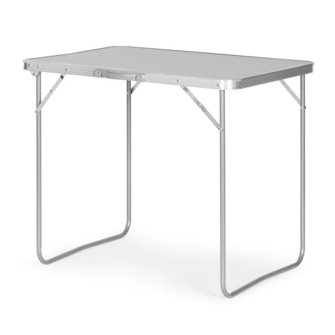 Stolik turystyczny stół składany ogrodowy walizka z uchwytem do przenoszenia 80x60x70 cm srebrny