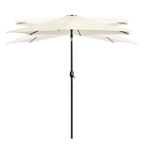 Składany parasol ogrodowy balkonowy regulowany 210 cm beżowy