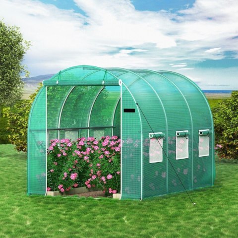 Tunel ogrodowy foliowy szklarnia folia do uprawy roślin 3x2x2m 6m2
