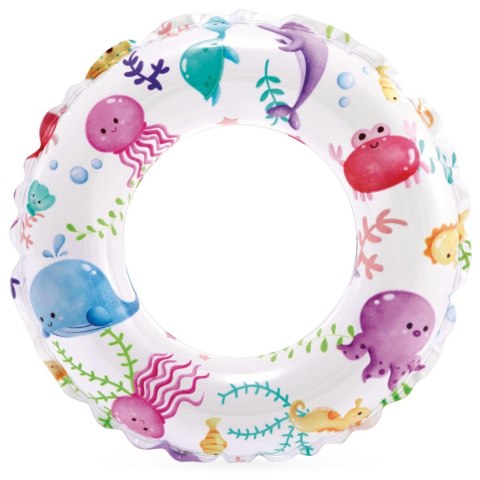 Dmuchane koło do pływania z nadrukiem o średnicy 61 cm INTEX 59241 mix wzorów