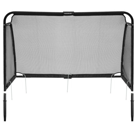 Duża metalowa bramka piłkarska z siatką treningową do gry w piłkę nożną 300x200x90 cm czarna