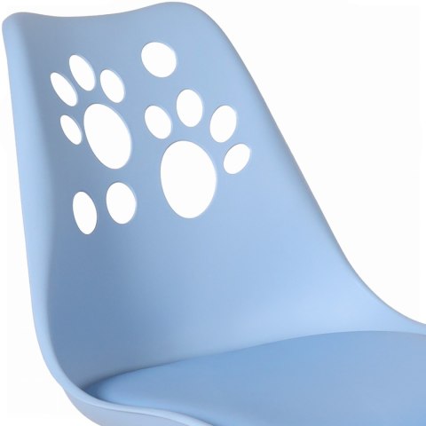 Ergonomiczny fotel obrotowy krzesło biurowe dla dzieci błękitne
