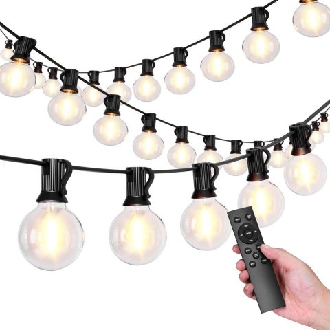 Girlanda ogrodowa świetlna łańcuch 30 x LED 20m 9 trybów lampki ogrodowe 9W