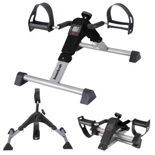 Rowerek treningowy rower rehabilitacyjny składany rotor 2w1 wyświetlacz LCD czarny