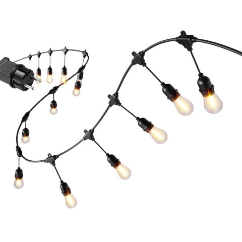 Girlanda ogrodowa świetlna łańcuch 20 x LED 20m lampki ogrodowe 9W