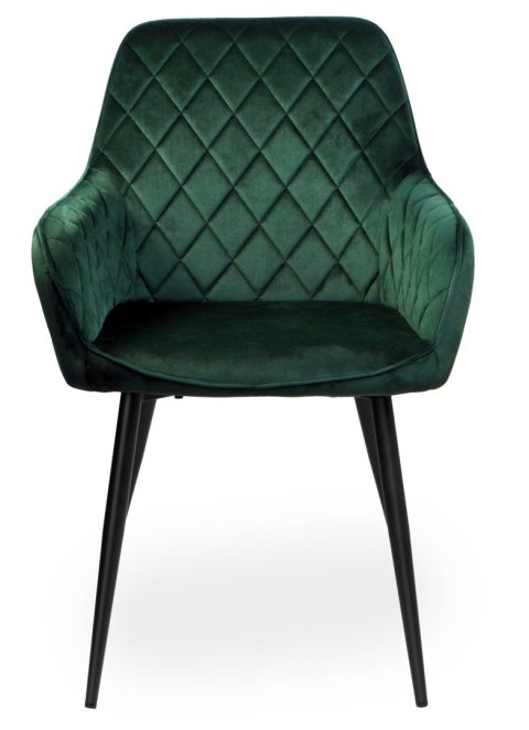 Krzesło welurowe HAVANA VELVET ciemnozielone