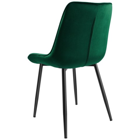 Krzesło welurowe NORMAN Velvet ciemnozielone