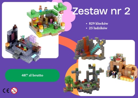 Zestaw dla Placówki Oświaty 829 klocków i 25 ludzików figurek Edukacyjne + GRATISY