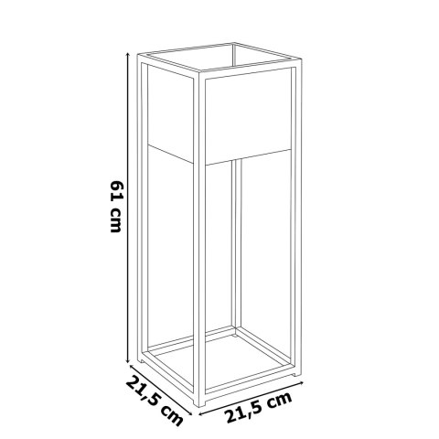 Kwietnik loftowy Concove 60 cm czarny
