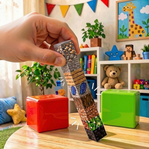 Klocki Magnetyczne Pixele 600 Elementów (580 Klocków + 20 Figurek) – Zestaw SIX. SEVEN, DWA Pudełka