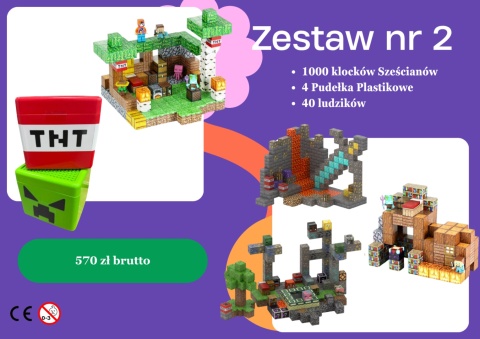 Zestaw 1000 klocków i 40 ludzików figurek i 4 Pudełka Plastikowe Edukacyjny Montessori STEM + GRATIS